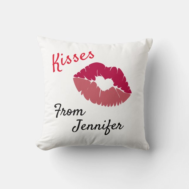 Coussin de baiser personnalisé pour la Saint-Valen (Recto)