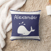 coussin de baleines Personnaliser avec le nom Bleu (Couverture)