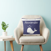 coussin de baleines Personnaliser avec le nom Bleu (Chaise)