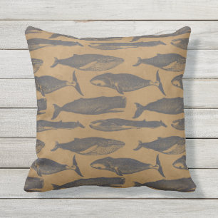 Coussin de baleines vintages