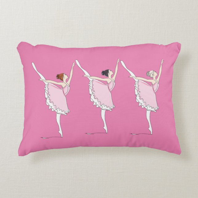 Coussin de ballerines roses (Devant)