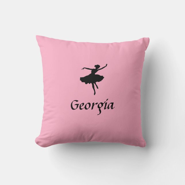 Coussin de ballet rose personnalisé (Recto)