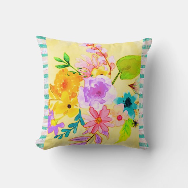 Coussin de bande d'ananas à double face (Recto)