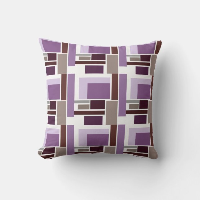 Coussin de bande Plum réversible à bloc de couleur (Recto)