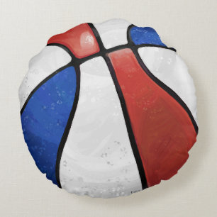 Coussin de basket-ball blanc rouge