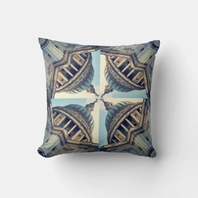 Coussin de bâtiments de collage d'art numérique (Recto)