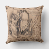 Coussin de beauté de la femme vintage (Verso)