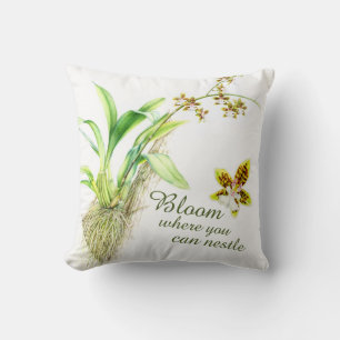 Coussin de beaux-arts d'orchidée d'Oncidium de