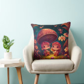 Coussin De beaux elfes mignons jouent sous les champignons (Chaise)