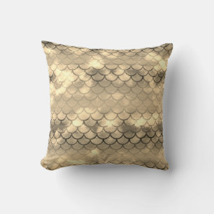Coussin De beaux motifs de sirène colorés jettent l'oreill