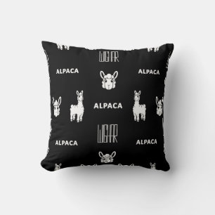 Coussin de bébé Alpaca noir et blanc par Wighar