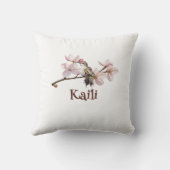 Coussin de bébé colibri personnalisé (Verso)