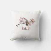 Coussin de bébé colibri personnalisé (Recto)