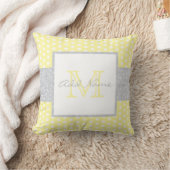 Coussin de bébé de point de polka de jaune de (Couverture)