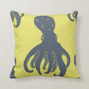 Coussin de bébé de poulpe (jaune)