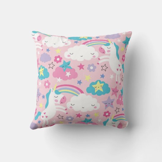 Coussin de bébé Unicorne rose (Verso)