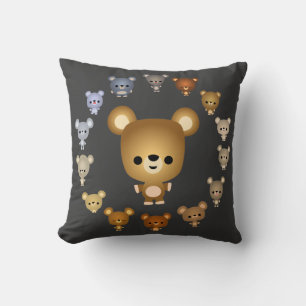 Coussin de Bébés de l'ours caricature mignonne