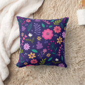 Coussin De Belles Fleurs Et Feuilles Modernes (Couverture)