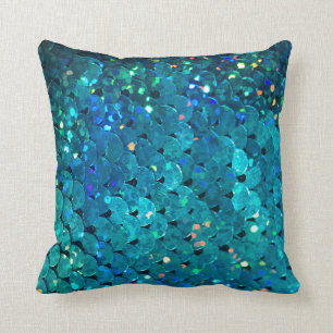 Coussin De belles paillettes colorées scintillant sous le