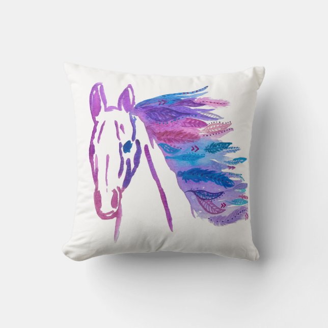 Coussin de Bohème de cheval par Megaflora (Recto)