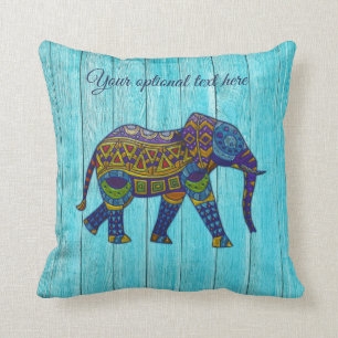 Coussin de Bohème d'éléphant de mosaïque de