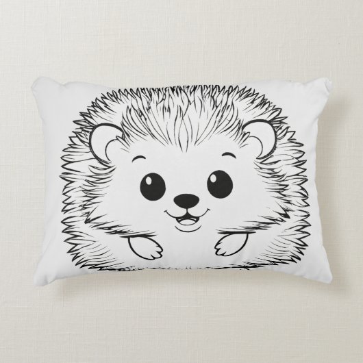 Coussin de bouchons de bascule - Hérisson adorable (Devant)