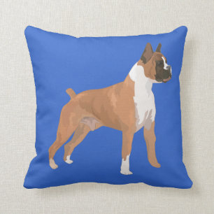 Coussin de Boxer Puppy Dog Graphic Blue Designer