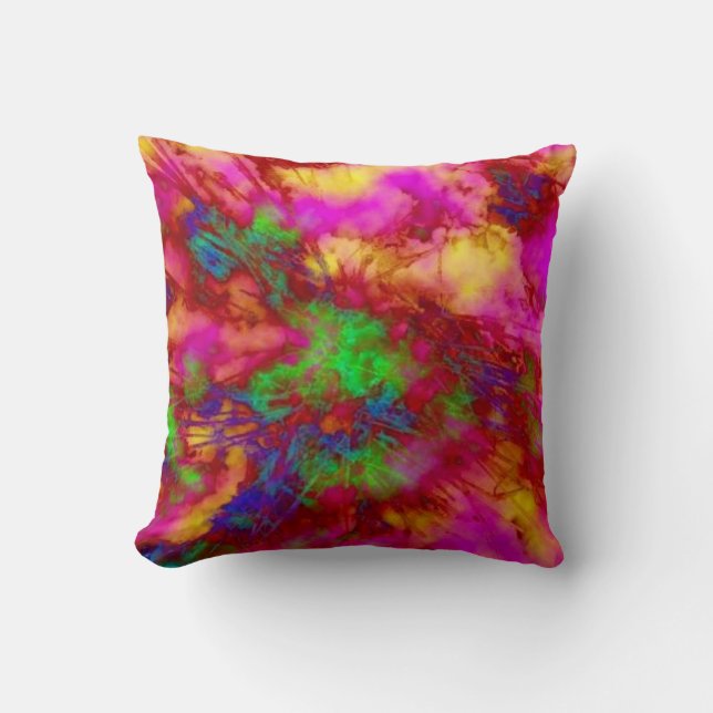 Coussin "de branches au néon" (Recto)