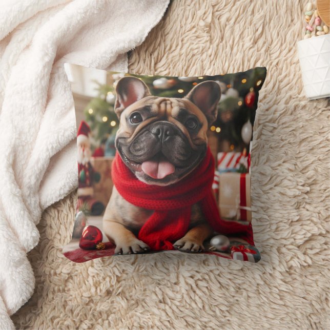 coussin de bulldog français de noël (Couverture)