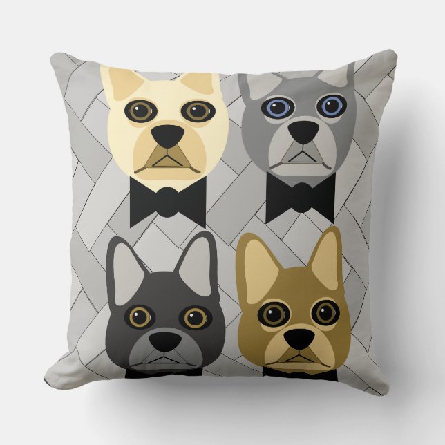 Coussin de Bulldogs français (Recto)