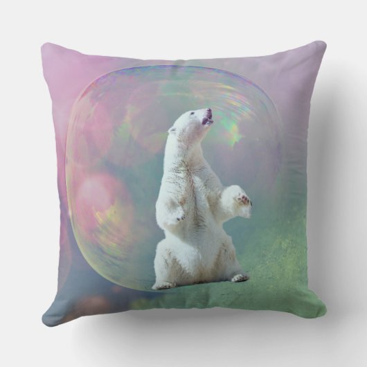 Coussin de bulle d'ours blanc (Verso)