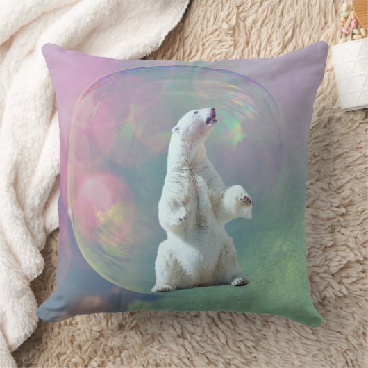 Coussin de bulle d'ours blanc (Couverture)