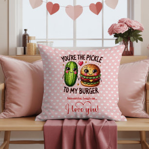Coussin de cadeau d'amour drôle personnalisé Carto