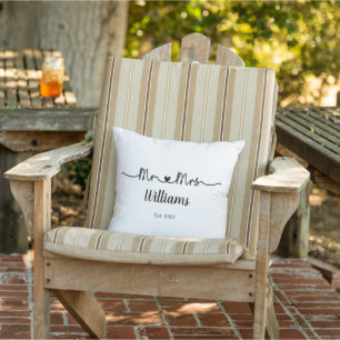 Coussin de cadeau d'anniversaire de mariage de M.