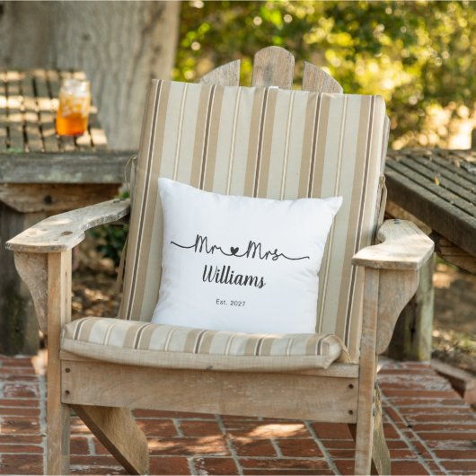 Coussin de cadeau d'anniversaire de mariage de M. (Chaise)