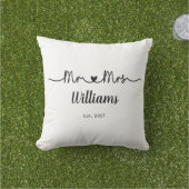 Coussin de cadeau d'anniversaire de mariage de M. (Herbe)