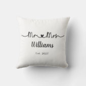 Coussin de cadeau d'anniversaire de mariage de M. (Verso)