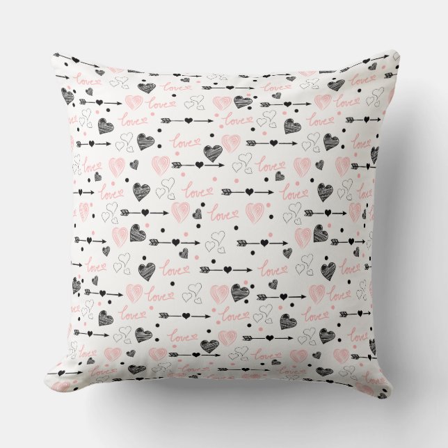 Coussin de cadeau de la Saint-Valentin avec texte  (Recto)