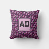 Coussin de cadeaux de mariage initial cool M et Mm (Recto)
