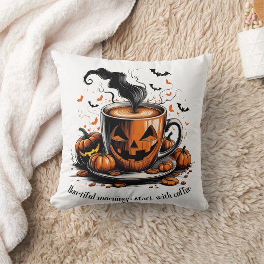 Coussin de café Halloween - Boo-tiful Mornings (Couverture)