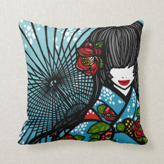 Coussin de camélia d'hiver de zen de SajuArt