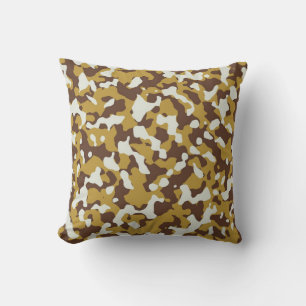 Coussin de camouflage blanc Brown