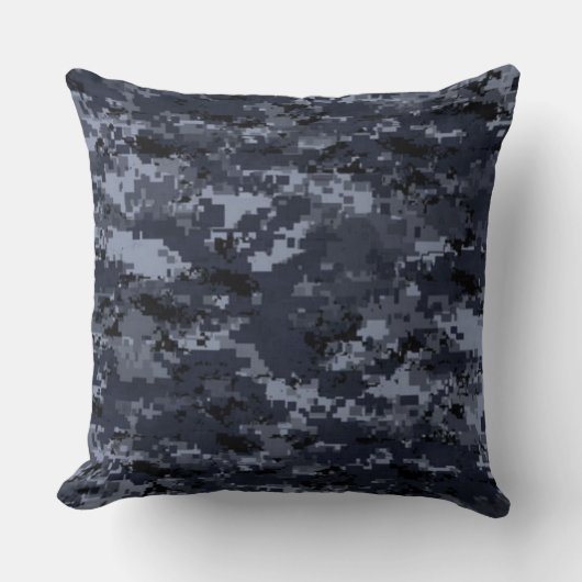 Coussin de Camouflage bleu militaire des États-Uni (Recto)