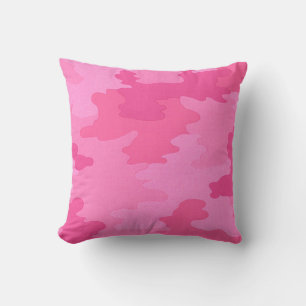 Coussin de camouflage rose vif