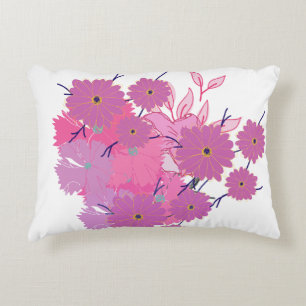  Coussin de canapé à fleurs roses