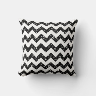 Coussin de canapé de Parties scintillant Chevron