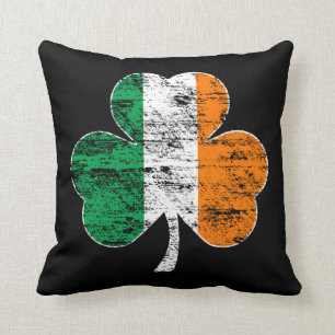 Coussin de canapé Shamrock irlandais en détresse