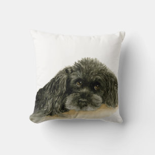 Coussin de caniche noir