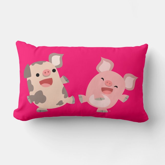 Coussin de caricatures de Cute Dancing (Recto)