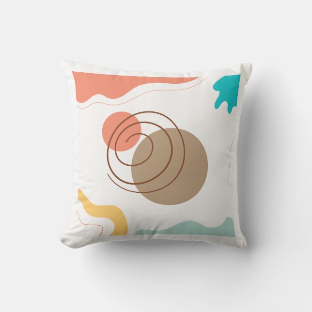 Coussin de Carré d'art Abstrait pour un accent élé (Recto)